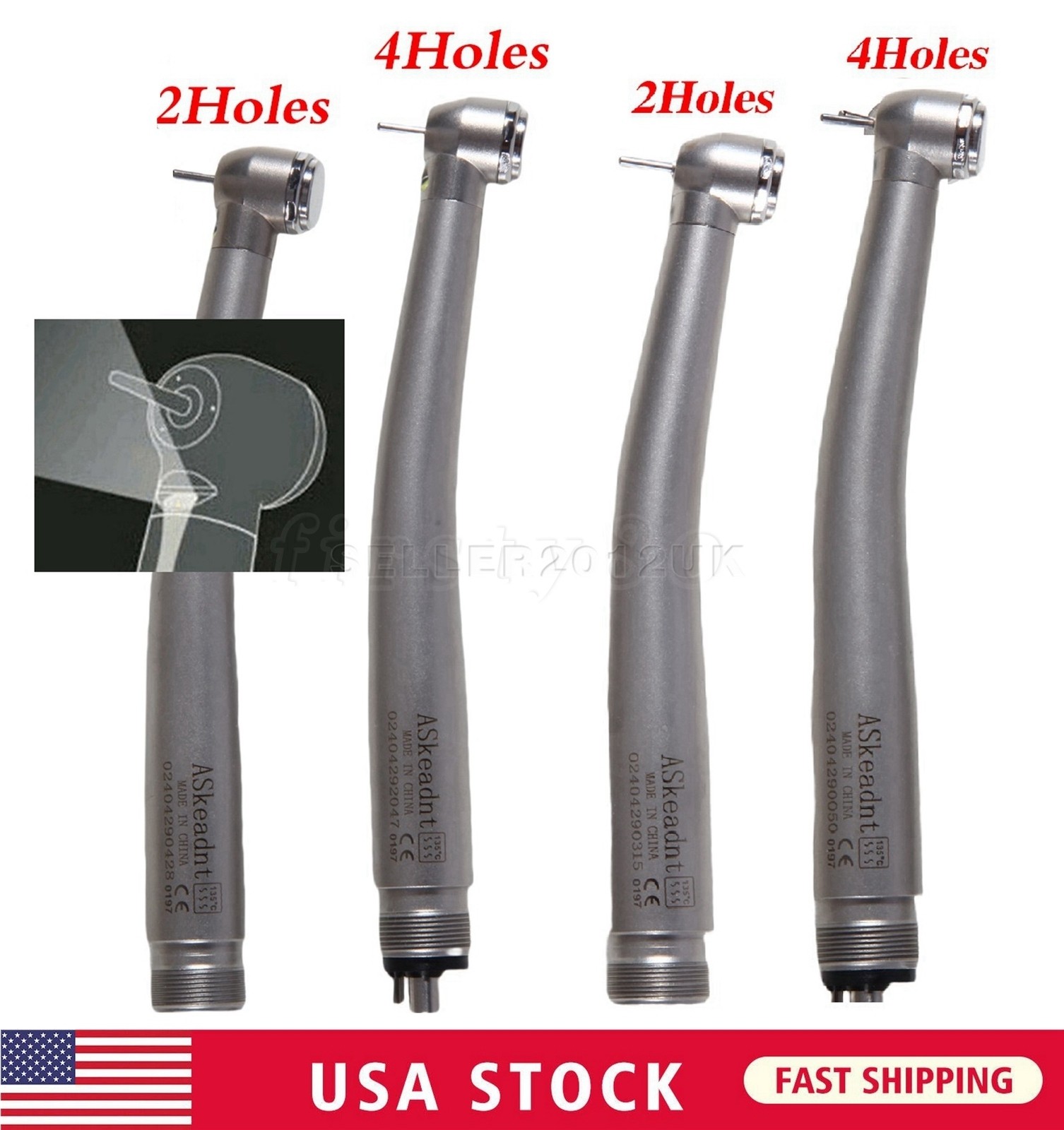 NSK Style Dental Fiber Optic LED E-generator / High Speed Handpiece 2HOLE/4HOLE