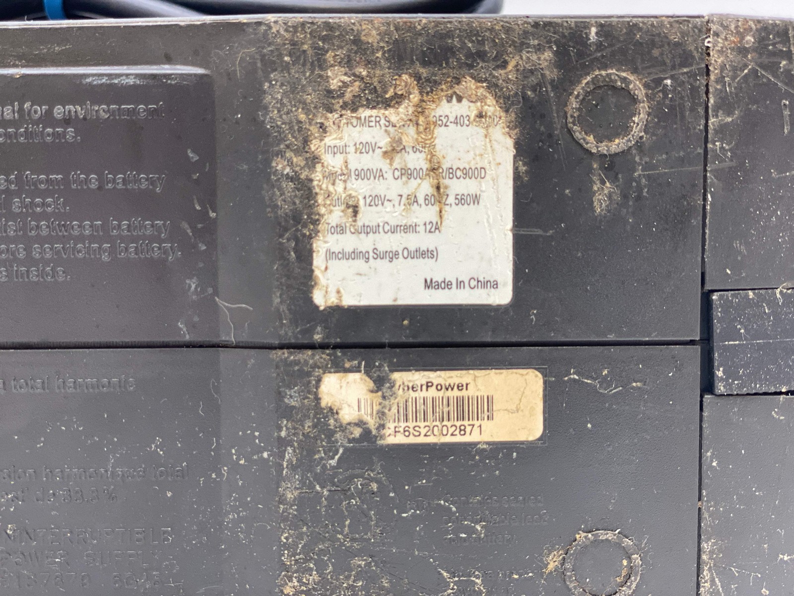 CyberPower CP900AVR Uninterruptible Power Supply (Used-No Batteries)