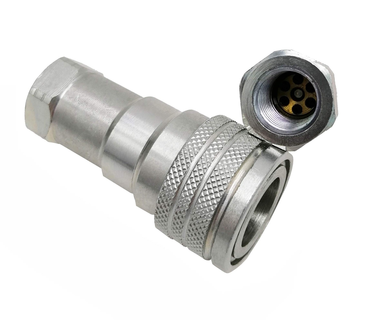 ISO 7241-B 1/4 Inch NPT Quick Disconnect Hydraulic Coupler/Coupling (2 Set)