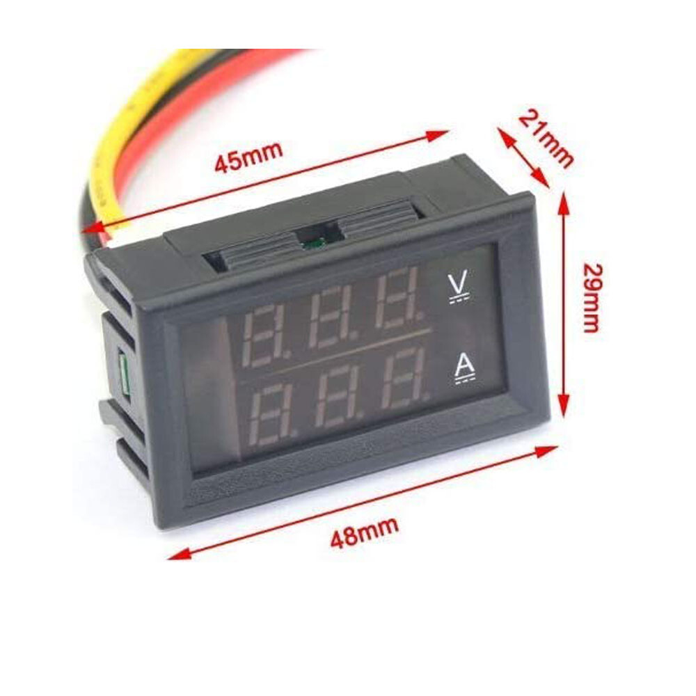 DC 100V 100A Voltmeter Ammeter Volt Amp Meter Voltage Current Tester with Shunt