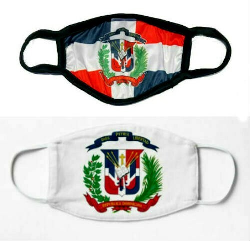 DOMINICAN REPUBLIC COAT OF ARMS – FLAG REUSABLE MASKS – CP BRAND – BREATHABLE