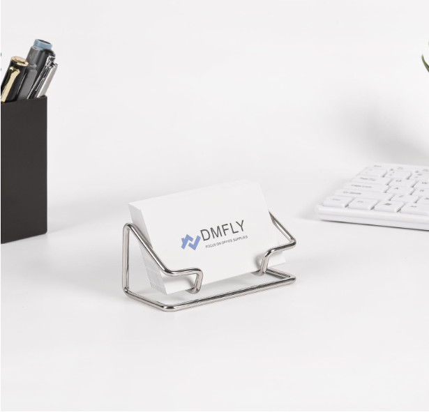 Business Card Holder for Desk, Metal Cute Card Display Stand, Compatible with Va