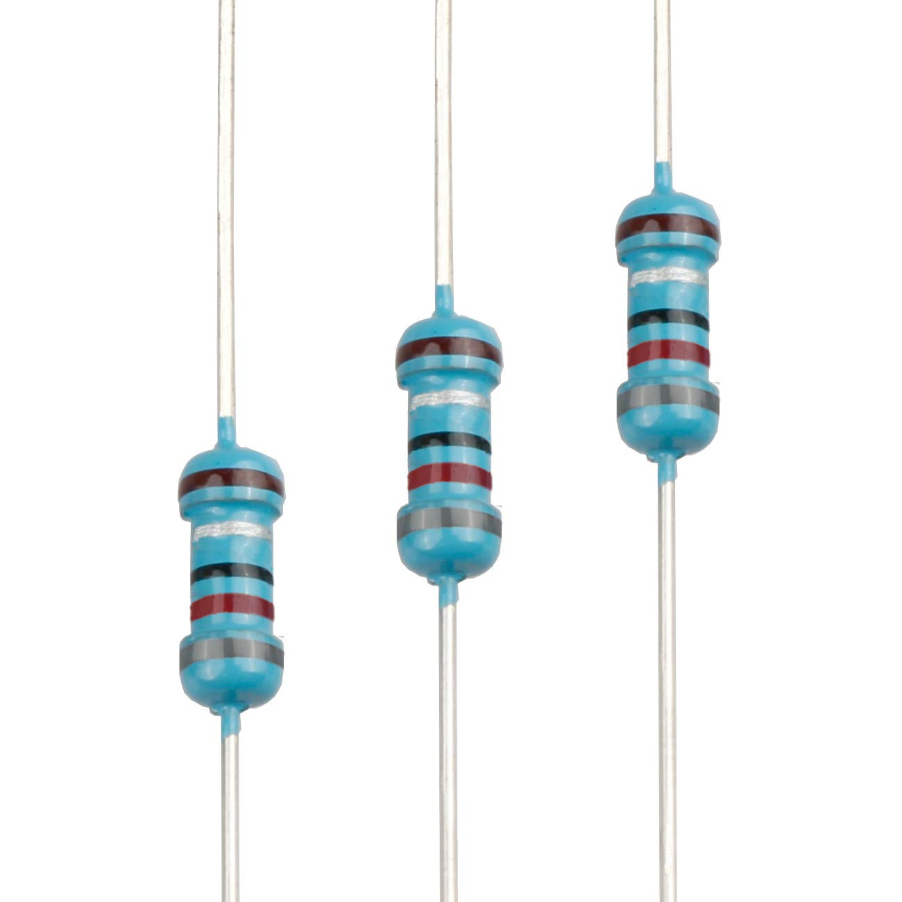 100Pcs 2.4 Ohm Resistor 1/4W (0.25 Watt) ±1% Tolerance Metal Film Fixed Resistor