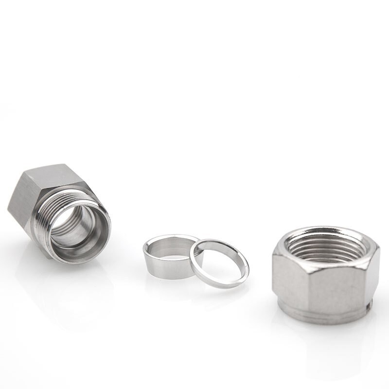 1Pcs Stainless Steel Compression Tube Fitting 10mm Tube OD x ZG 1/2″ Male