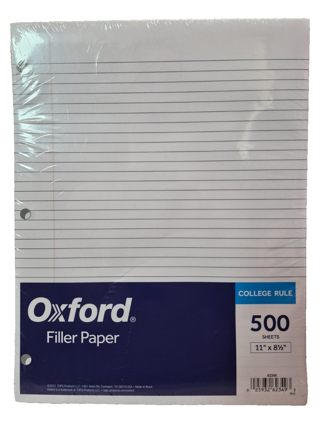 Oxford Loose Leaf Paper 500 Sheets College Rule Filler Notebook Paper 8-1/2″x11″