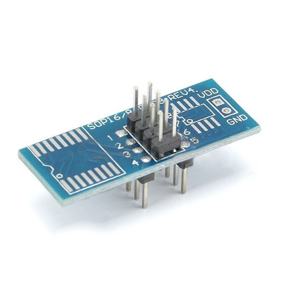 5pack SOIC8 SOP8 Flash Chip IC Test Clip Socket Adapter BIOS/24/25/93 Programmer