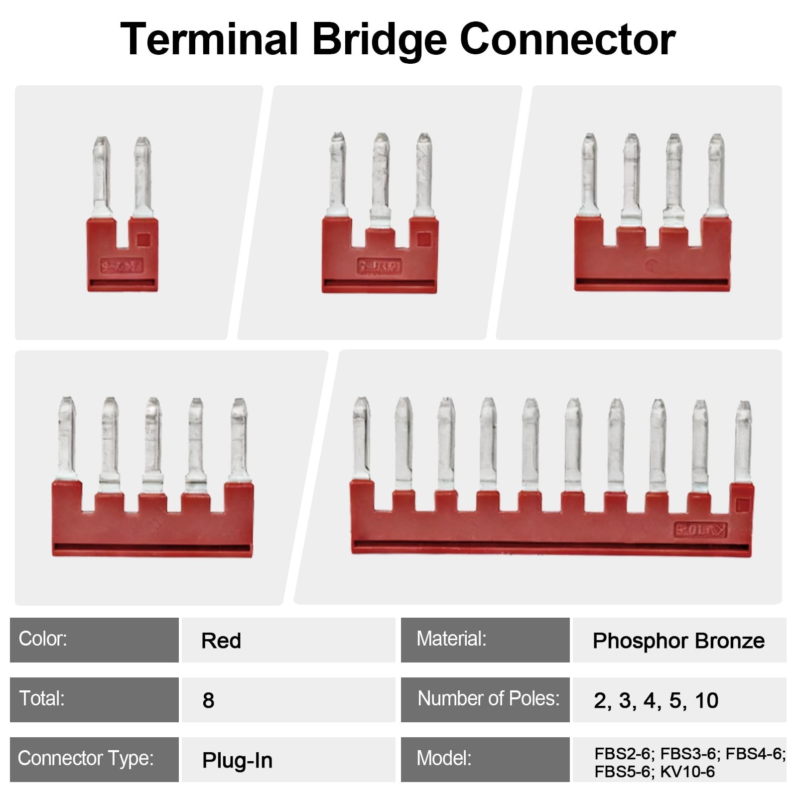 Compact DIN Rail Terminal Block Kit – 600V 32A, 28-12 AWG, Quick Connectors
