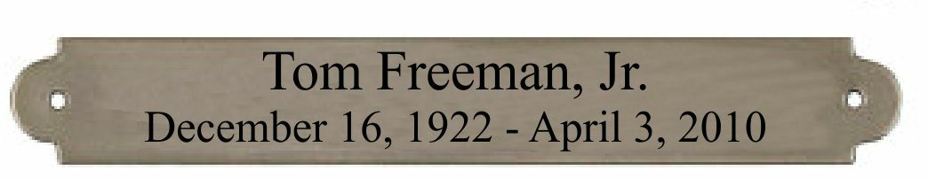 NICKEL PLATE PICTURE FRAME MEMORIAL ART LABEL 1/2″ X 3″ FREE PERSONALIZATION