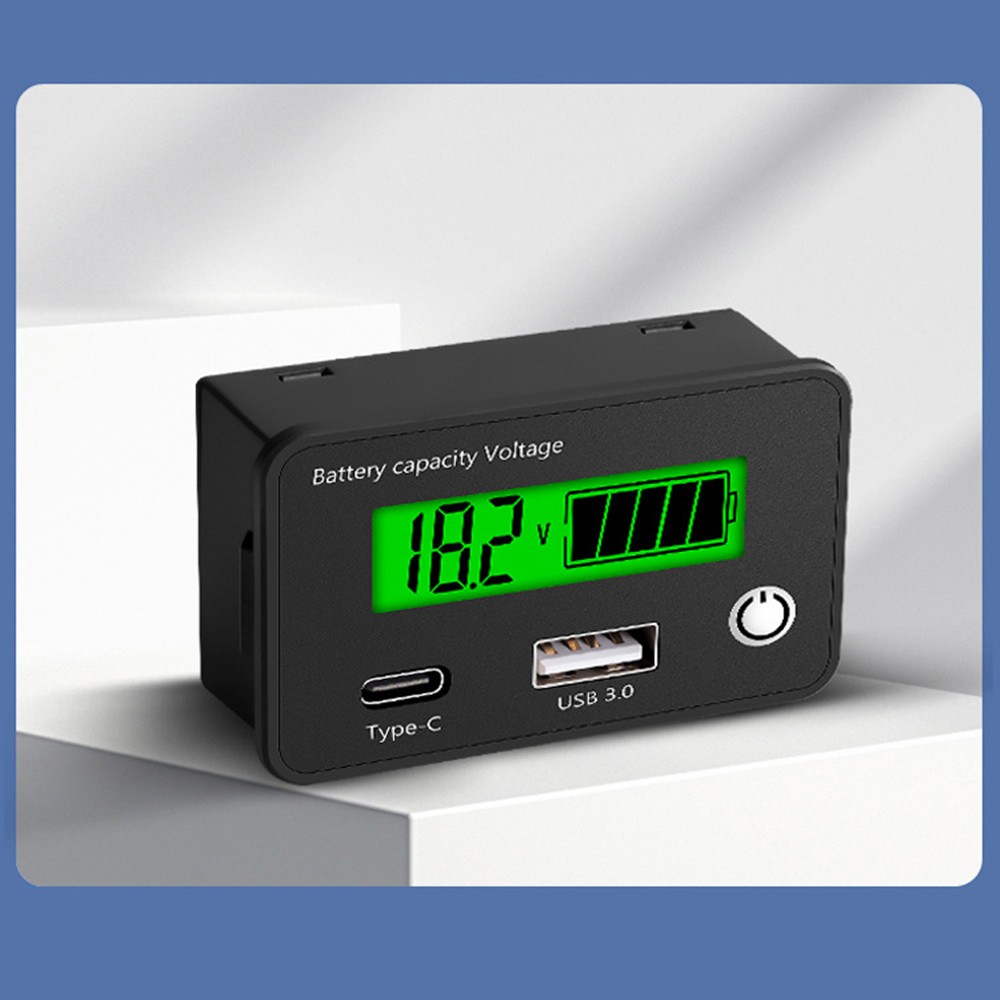 Battery Capacity Voltmeter Tester Lithium Voltage Meter Tester Gauge Monitor D