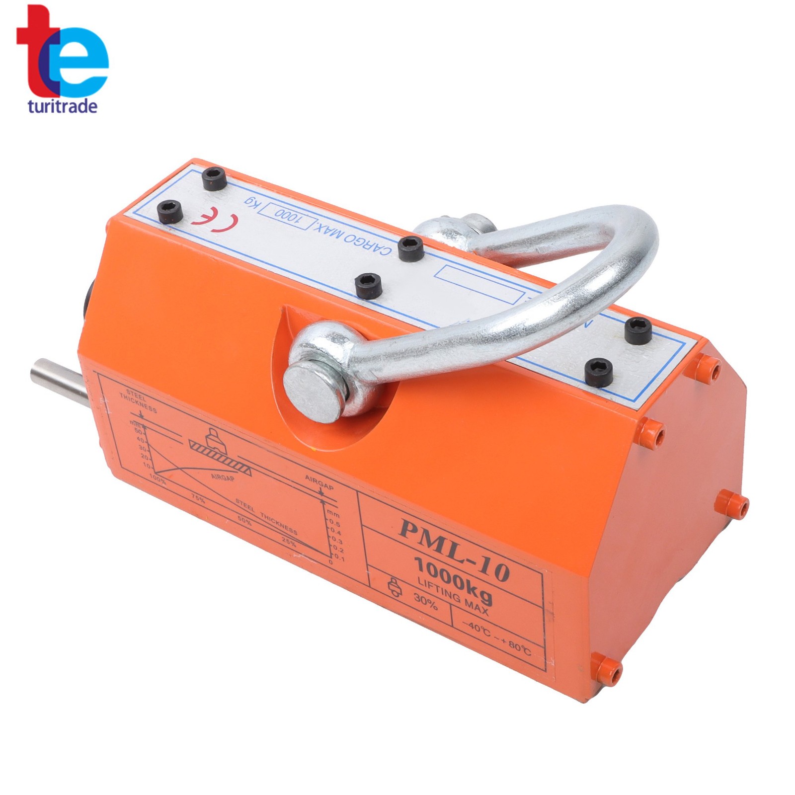 2 Safety Factor 2200Lbs/1000kg Magnetic Lifter Lifting Magnet Neodymium Hoist