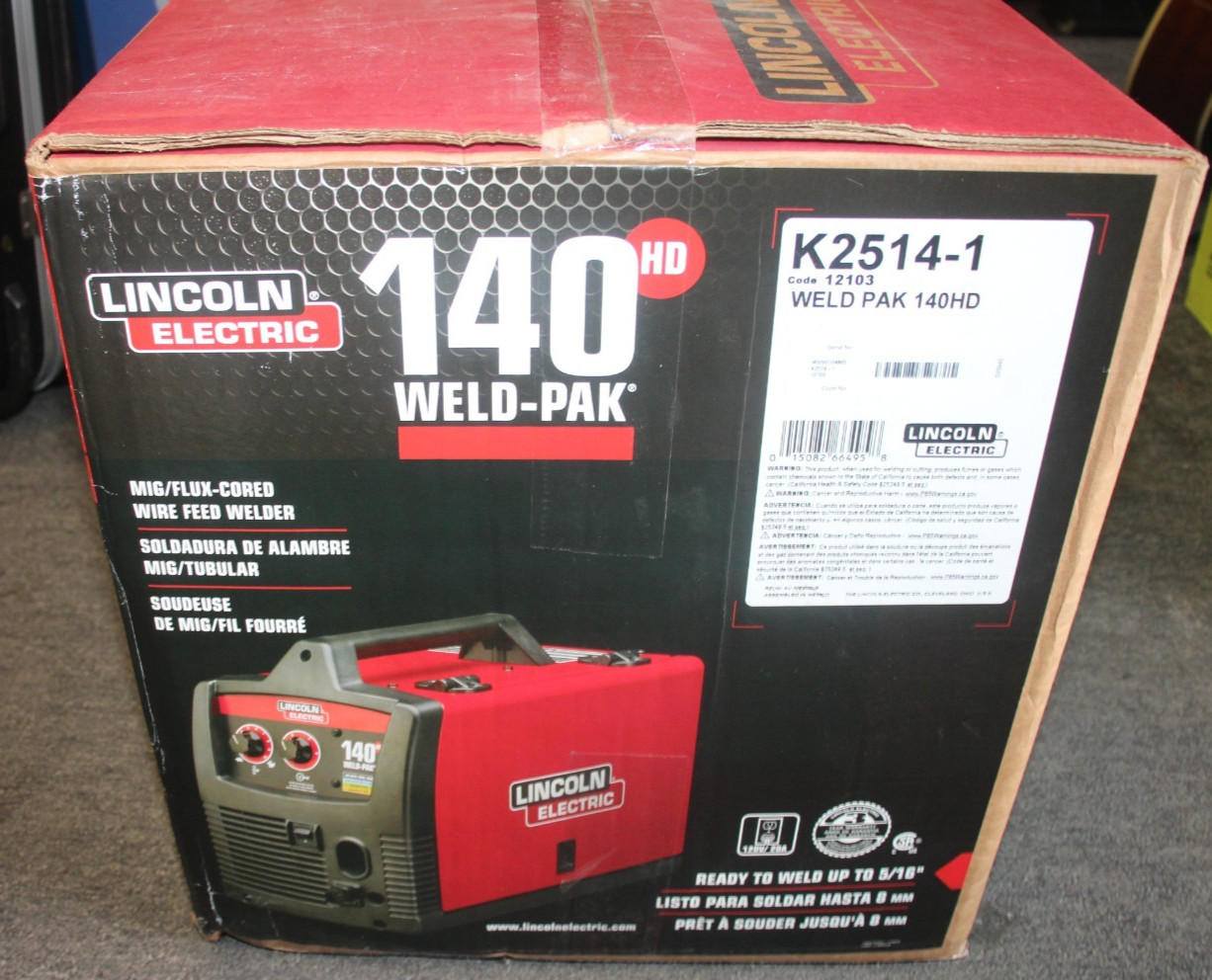 Lincoln Electric 140HD Weld-Pak MIG/Flux Core Wire Feed Welder K2514-1 SEALED