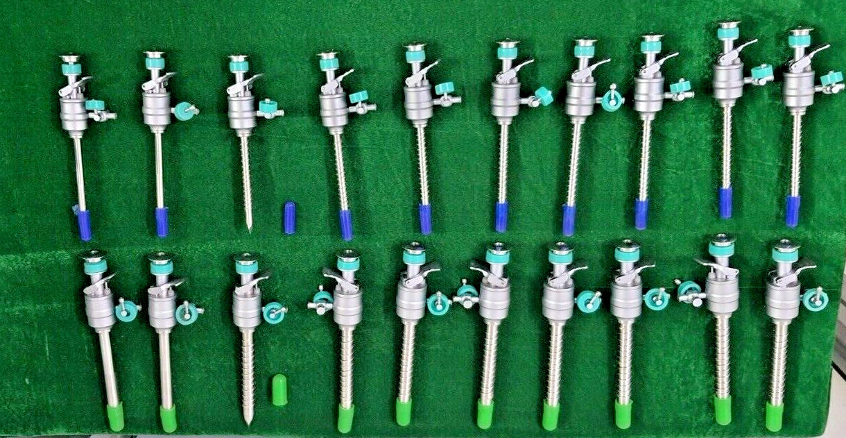 20pc Laparoscopic Spiral Trocar Cannula 5mm/10mm Endoscopy Surgical Instruments