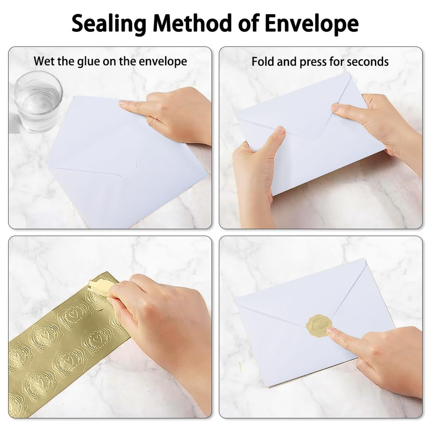 A7 Self-Sealing White Envelopes 50 Pcs – 5×7 Inches (5.31×7.67in) Premium 1