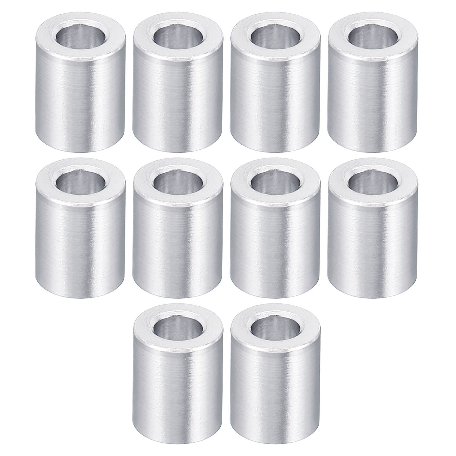 10pcs Round Aluminum Spacers 0.17″ ID x 0.31″ OD x 0.39″ L Spacer for M4 Bolt