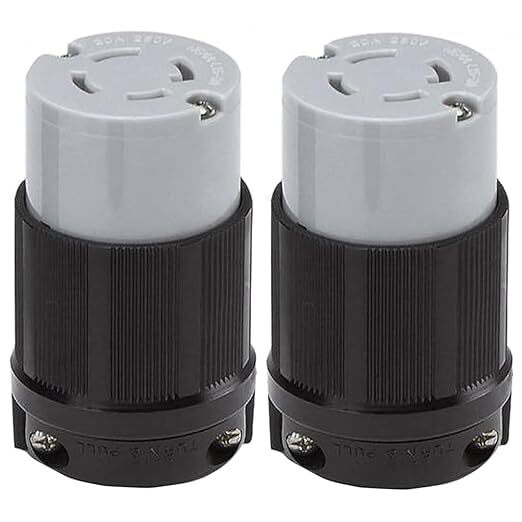 2-Pack OCSParts NEMA L15-30R Locking Connector Plug | 250V – 30A