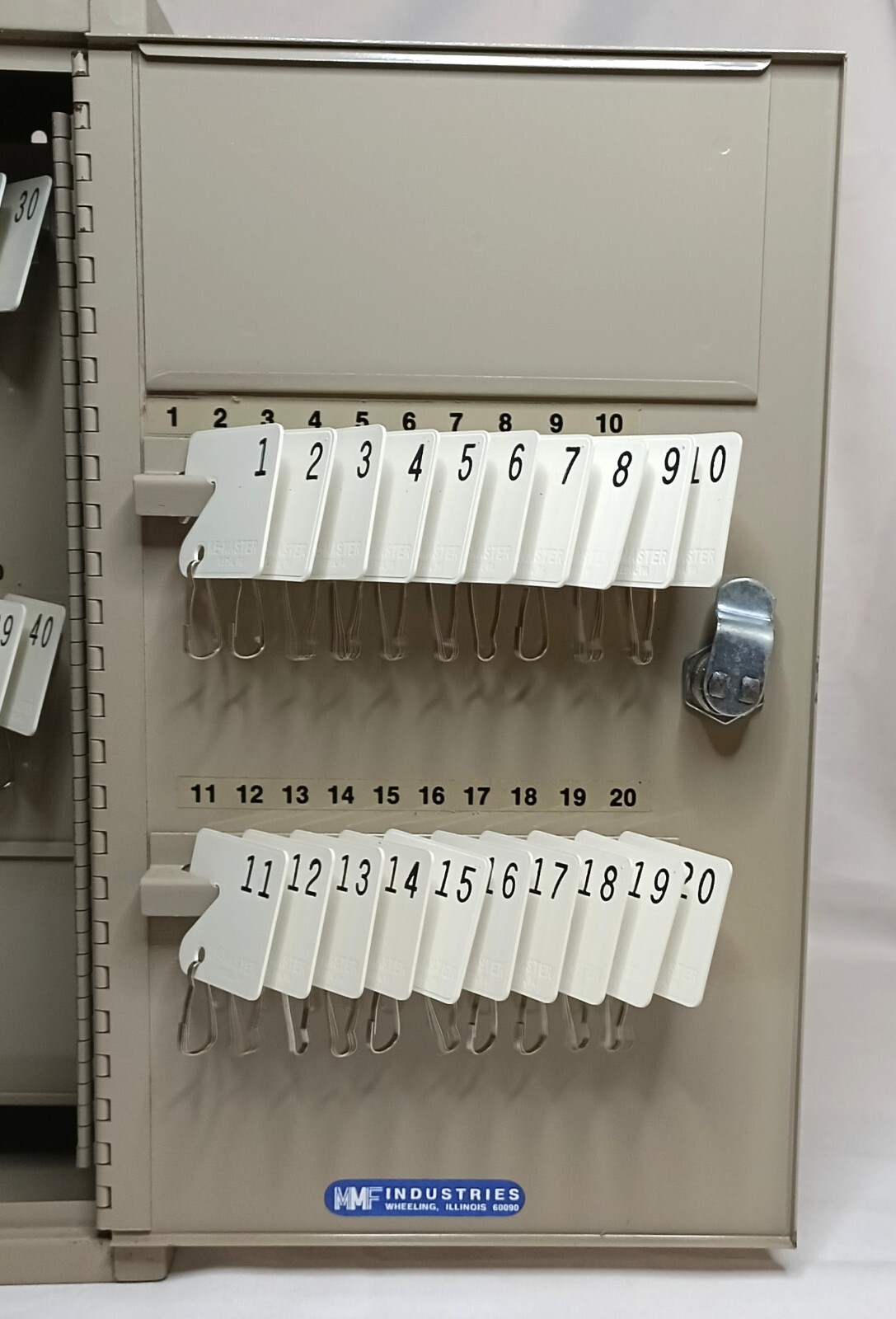 Key Cabinet Wall Mount MMF Industries Holds 40 Plus Keys