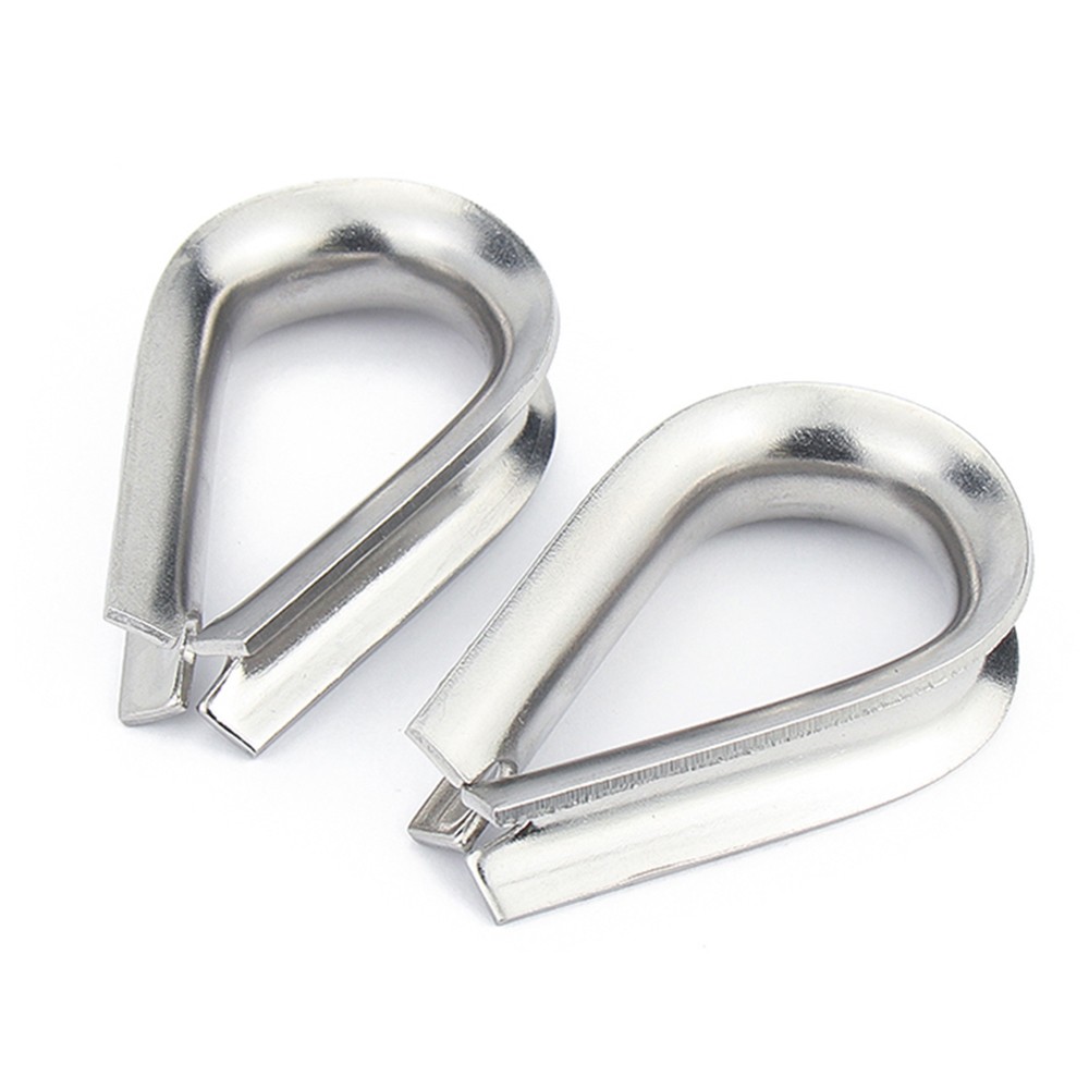 Wire Rope Thimble Clamp Stainless Steel Marine Grade 304 A2 Cable Clip Loop