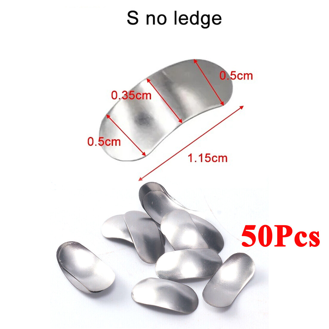 50 Pcs Dental Matrices Refill Sectional Contoured Metal Matrix S/M/L Soft 50um