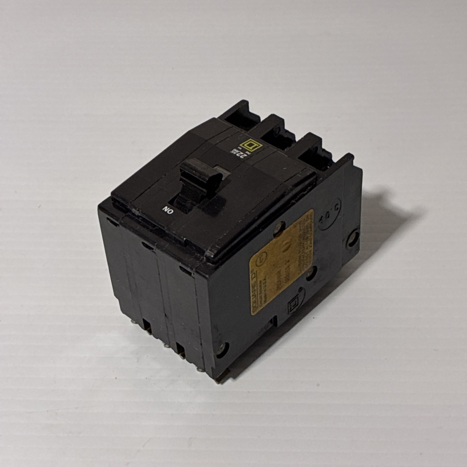 Square D 60A 3-Pole Circuit Breaker 240V Black Analog/Mechanical On/Off