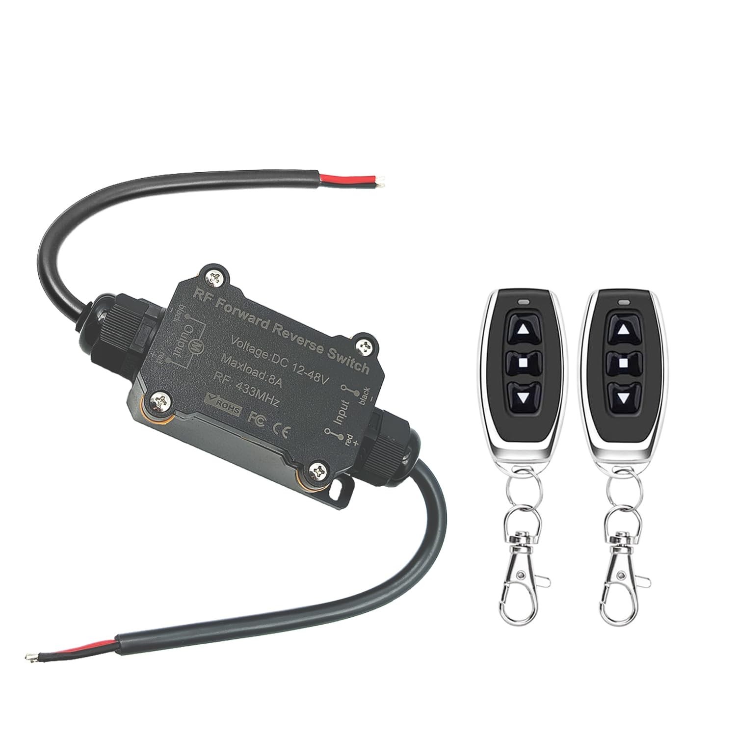 Waterproof DC12V/48V/8A Forward Reverse Remote Switch Linear Actuator Motor