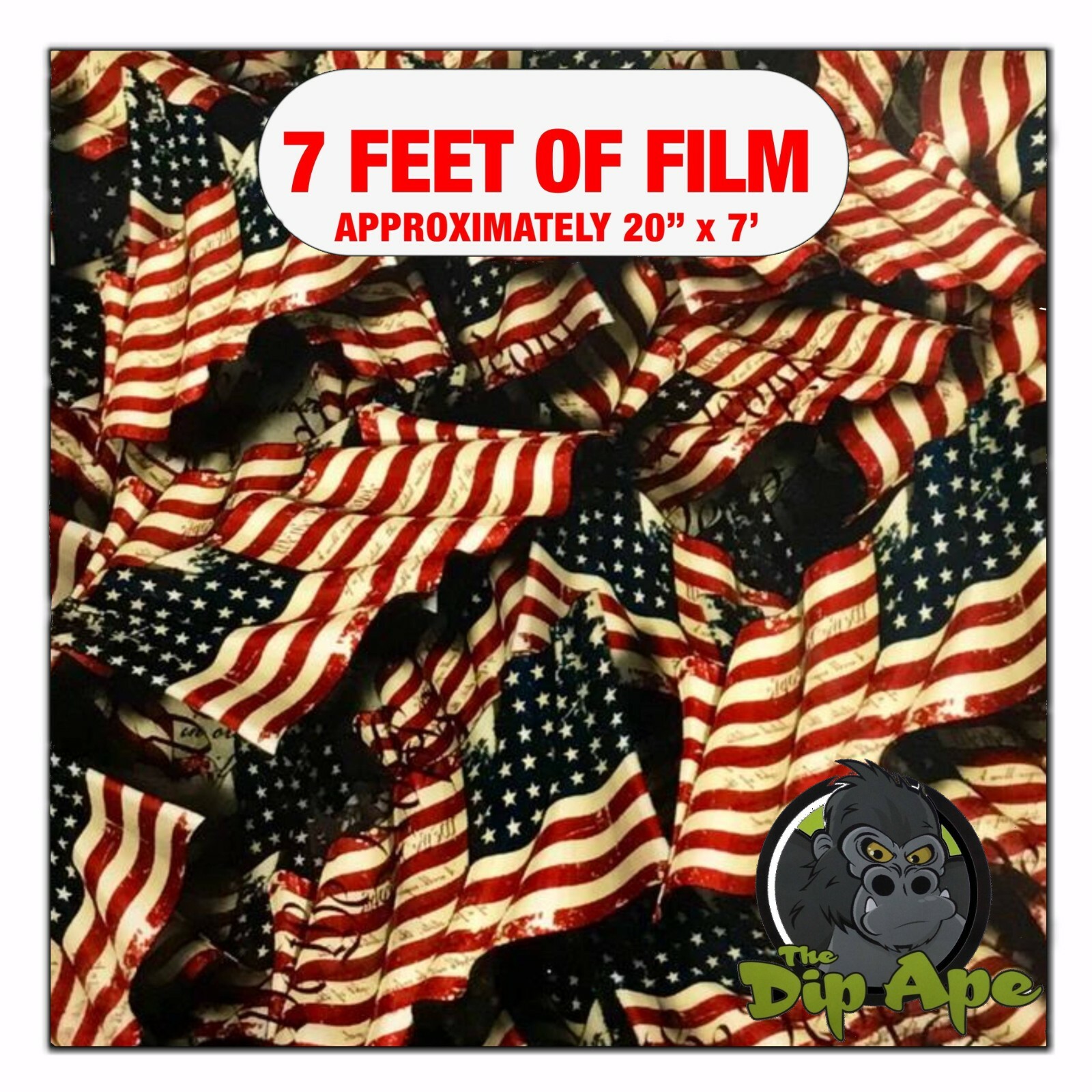 Hydrographic film We The People Flag hydro dipping 7′ x 20″ hydro dip US