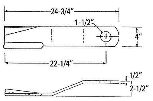 2 of Rotary Cutter Blades 24.75″ x 4″ x 0.5″ w/ 1.5″ Hole CCW USA MADE 7555BH