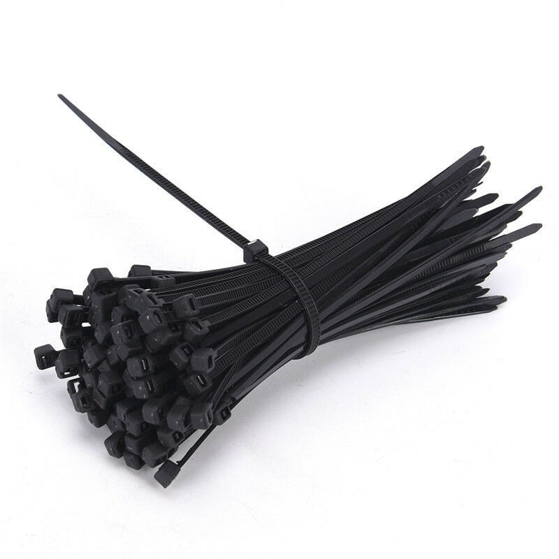 250x 14″ Black Zip Ties Nylon Cable Fasteners Locking Plastic Cord Long Lot Pack