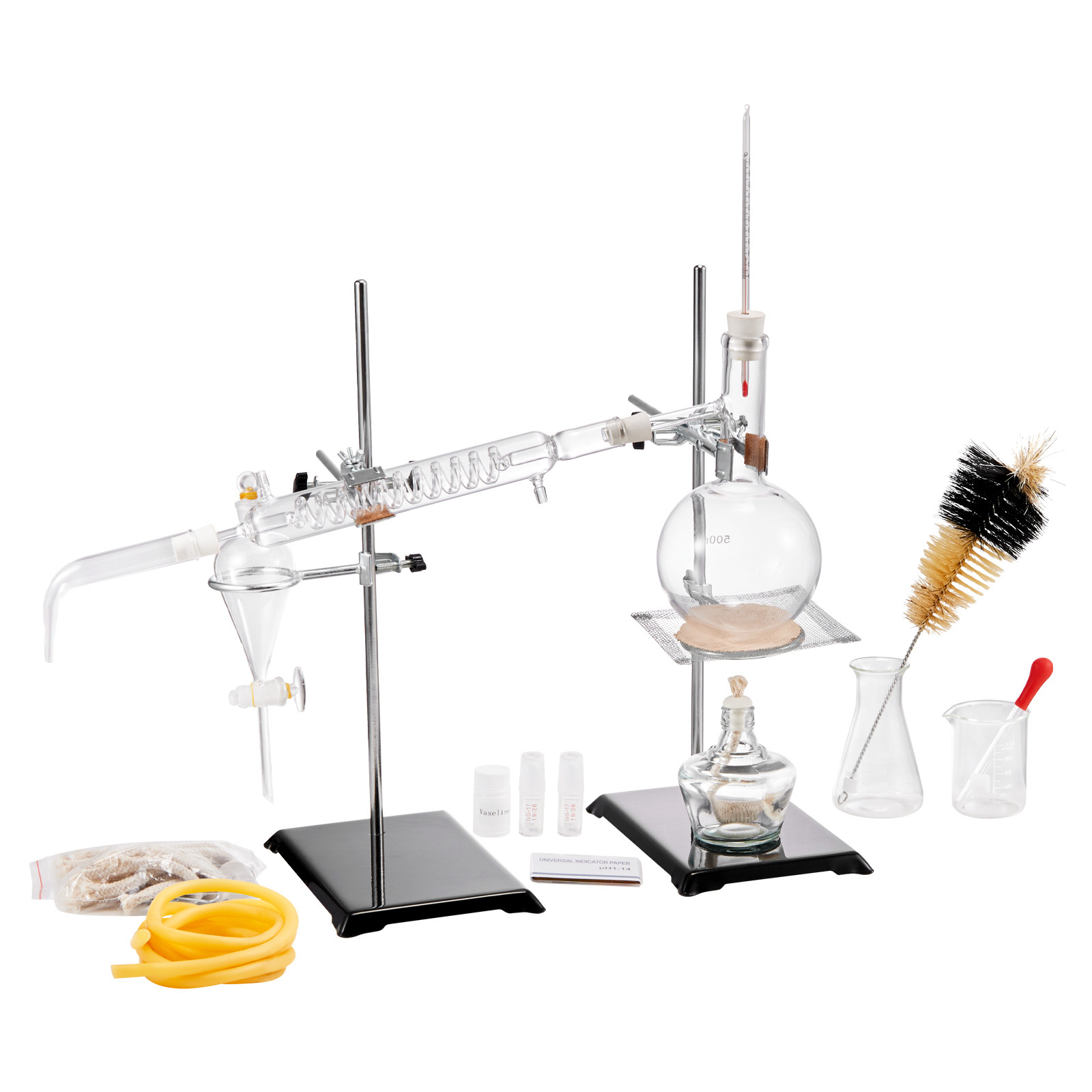 VEVOR Essential Oil Distillation Kit 500ml Distillation Apparatus 28 pcs Set