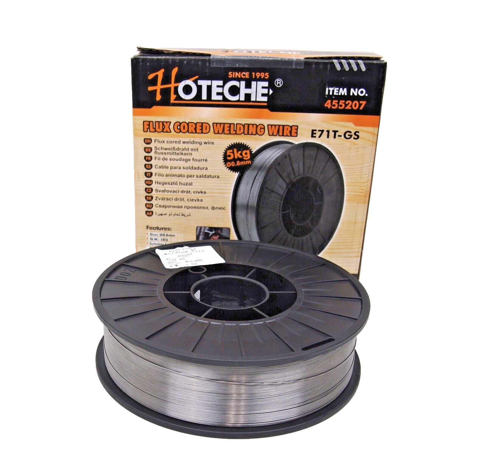 HOTECHE E71T-GS 0.030 in. 0.8mm Flux Core Welding Wire 11 lb Roll 455207
