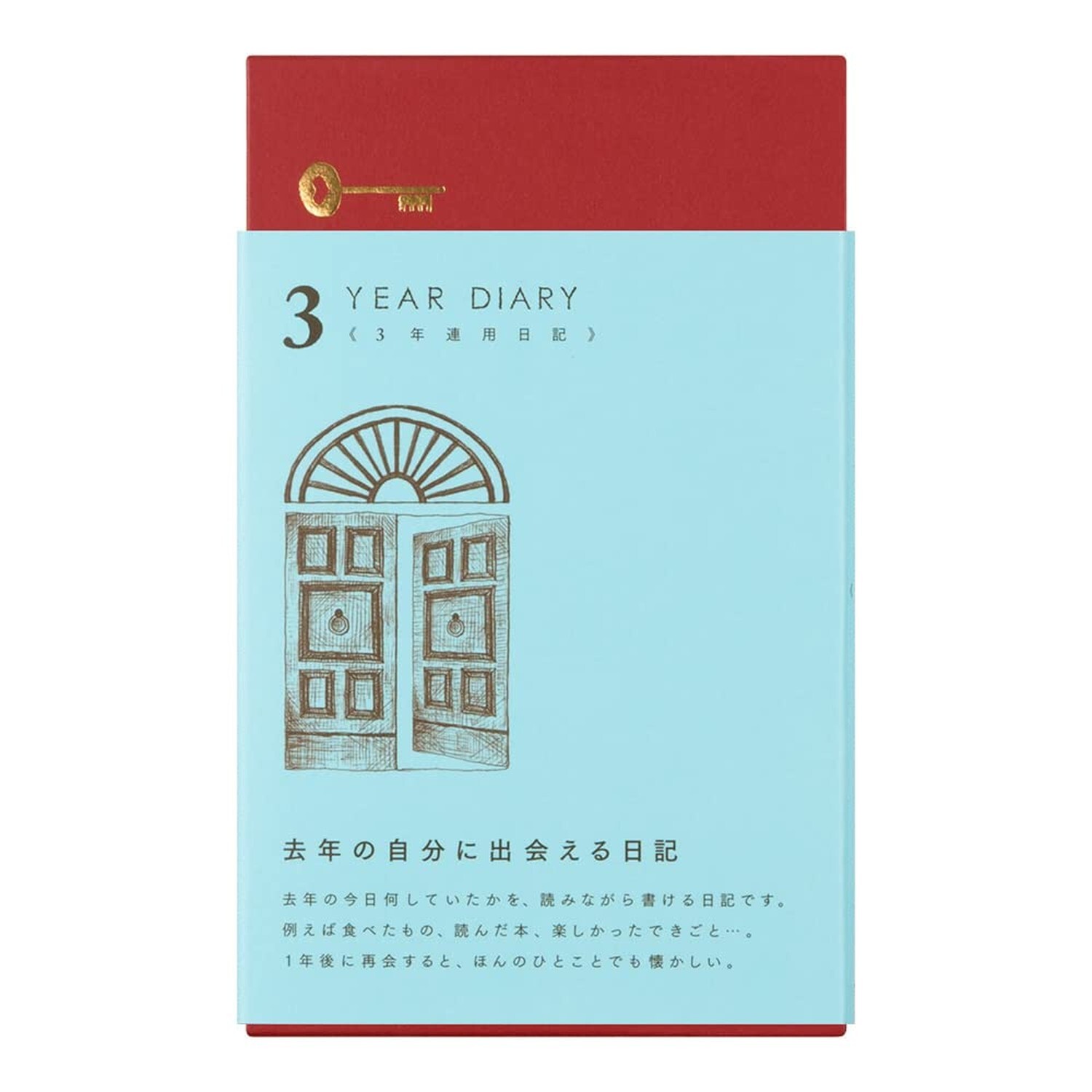 DESIGNPHIL Midori 12394006 Diary, 3 Year Consecutive Door, Light Blue