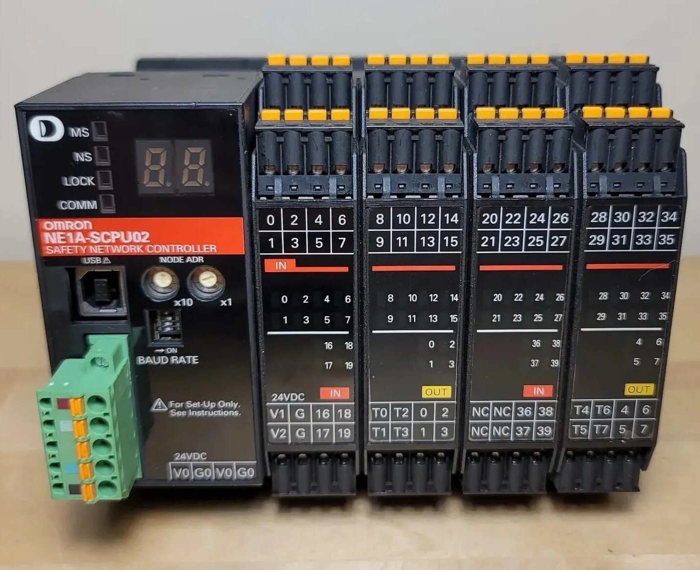 Omron NE1A-SCPU02 Safety Network Controller 24VDC 40 Inputs 8 Outputs