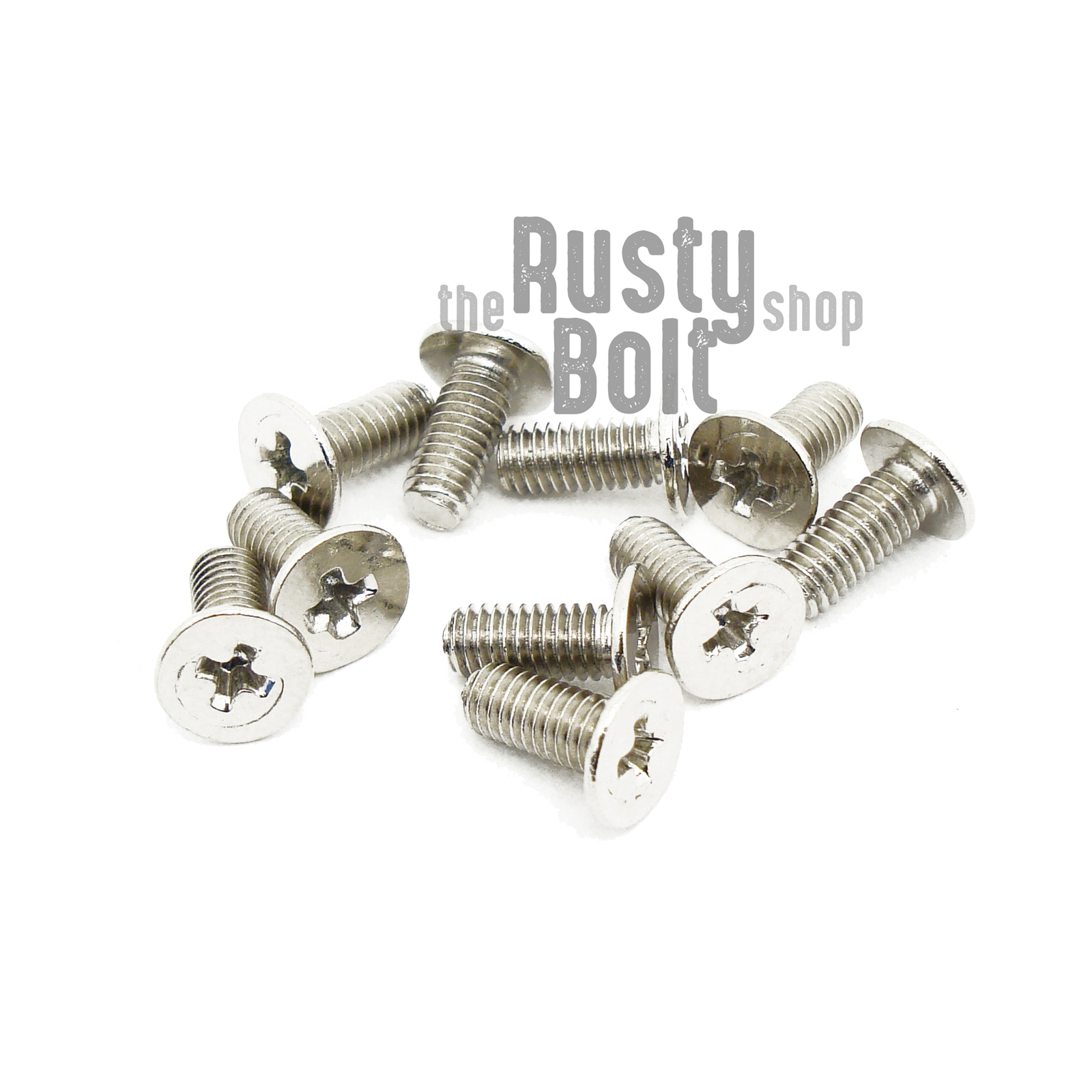 M3 x 7mm, Phillips Wafer Flat Head Screws, Nickel, Computer, Laptop, Machine