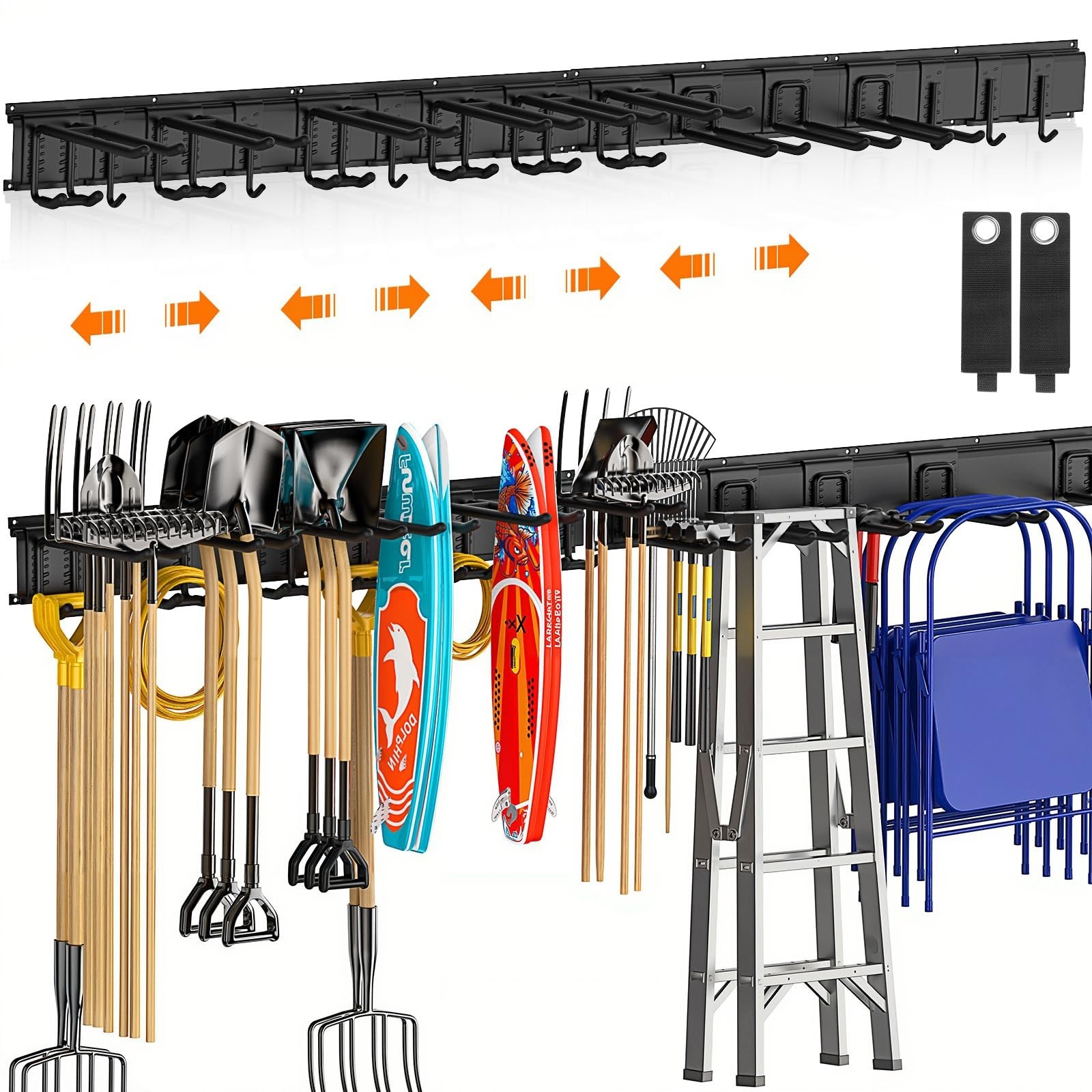 Housolution Heavy Duty Garden Tool Organizer 64 Inch – 18Pack Carries 570 lbs…