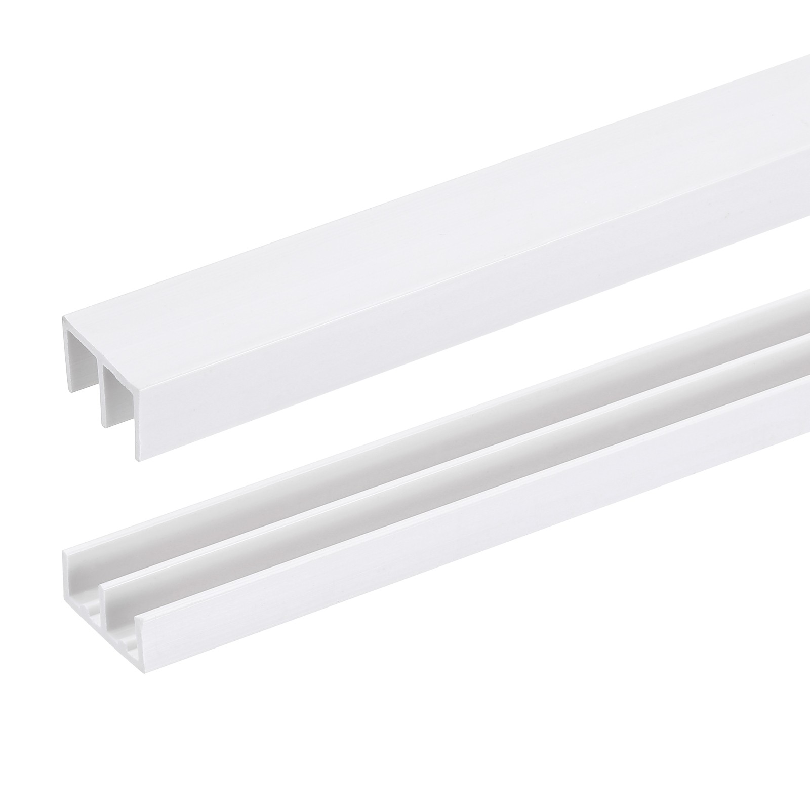 White Plastic Sliding Door Track Track for 1/4″ Thick Panels 2Feet