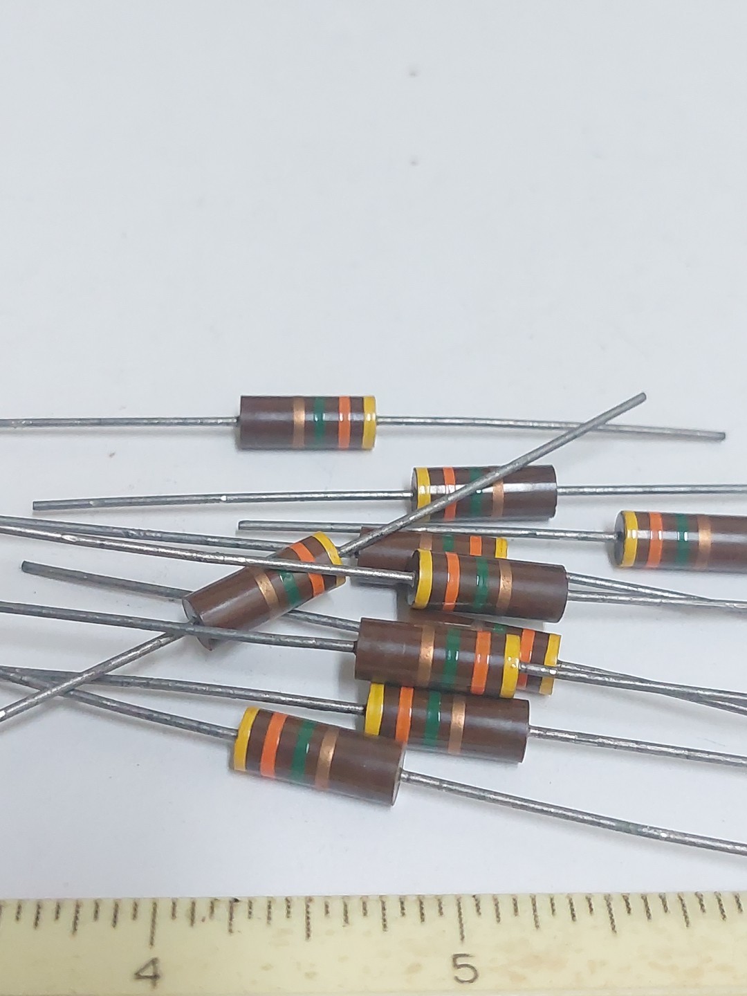 Ohmite RC32GF435J 4.3 Meg Ohm 1W 5% Carbon Composition Resistor NOS USA Lot 10