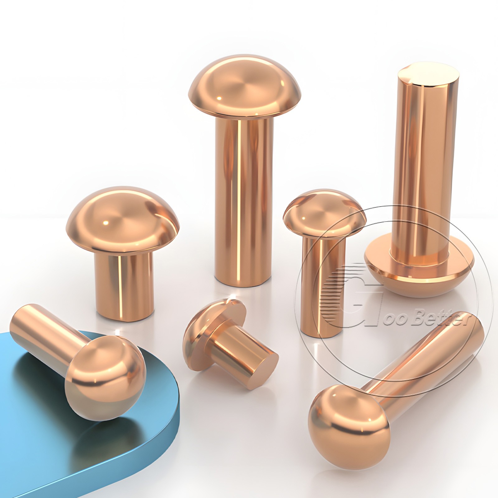 Solid Copper Round Head Rivets 1.5mm 2mm 2.5mm 3mm 4mm 5mm 6mm 8mm DIN 660