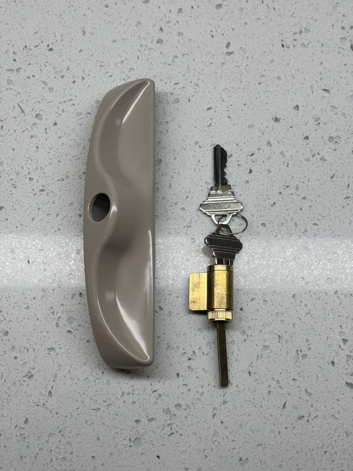 Milgard Sliding Door Exterior Key Lock Replacment Part Tan