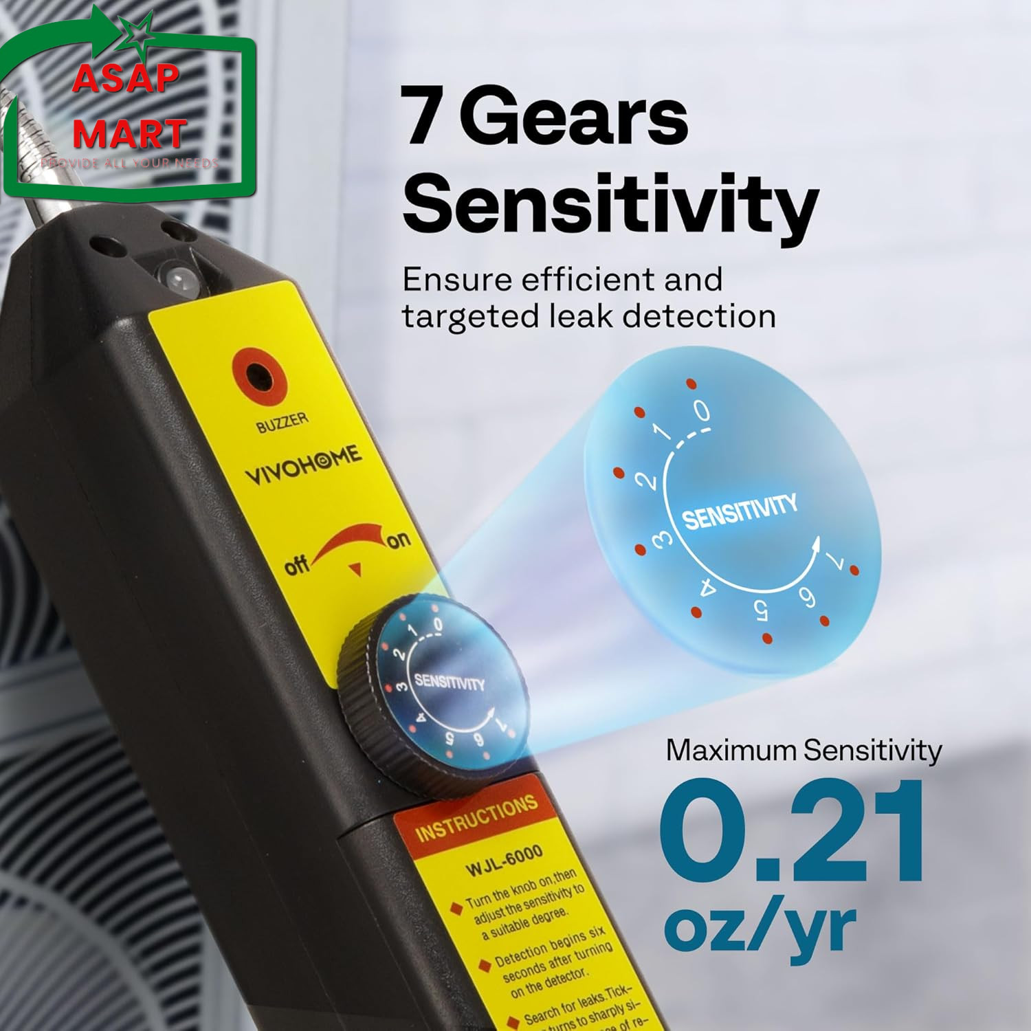 VIVOHOME HVAC Refrigerant Freon Leak Detector with LED Light, AC Sniffer Leak De