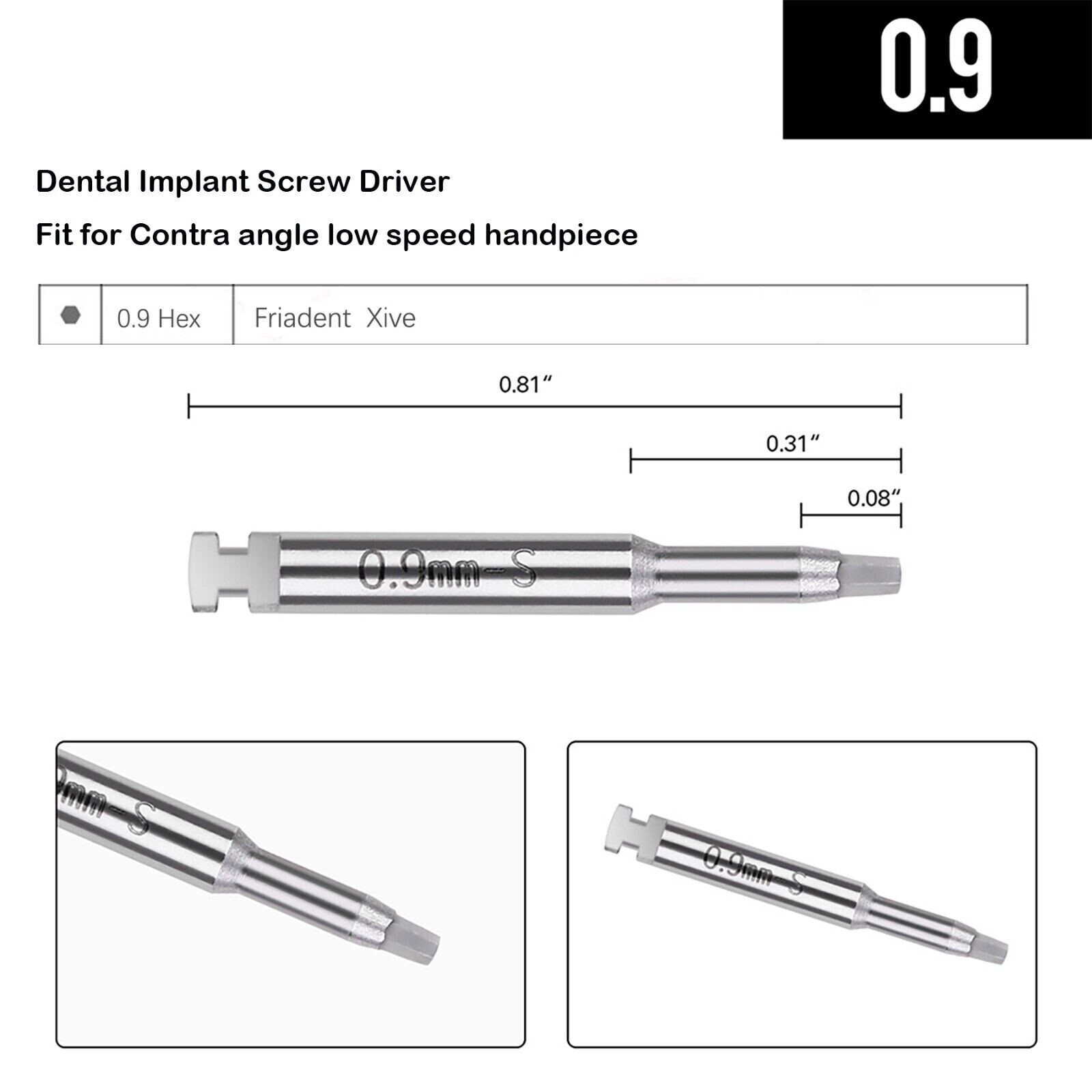 Dental SD 16PCS Drivers Torque Drivers Torque Wrench Handpiece Surgident Adapter
