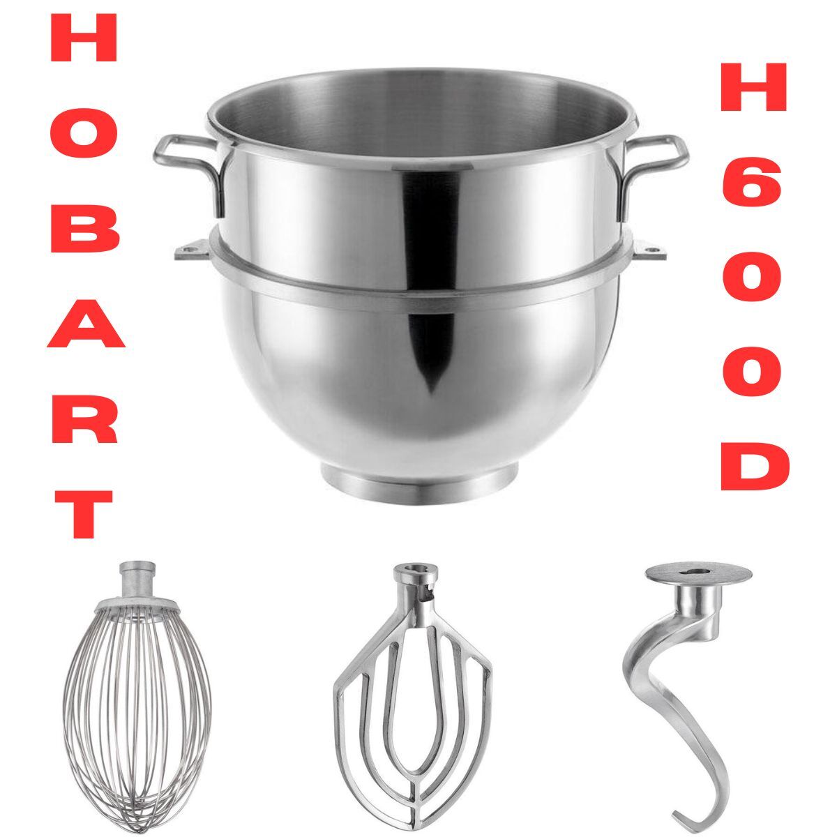 Fits Hobart H600 P660 60 Qt Mixer Mixing Bowl Dough Hook Wire Whip Flat Beater