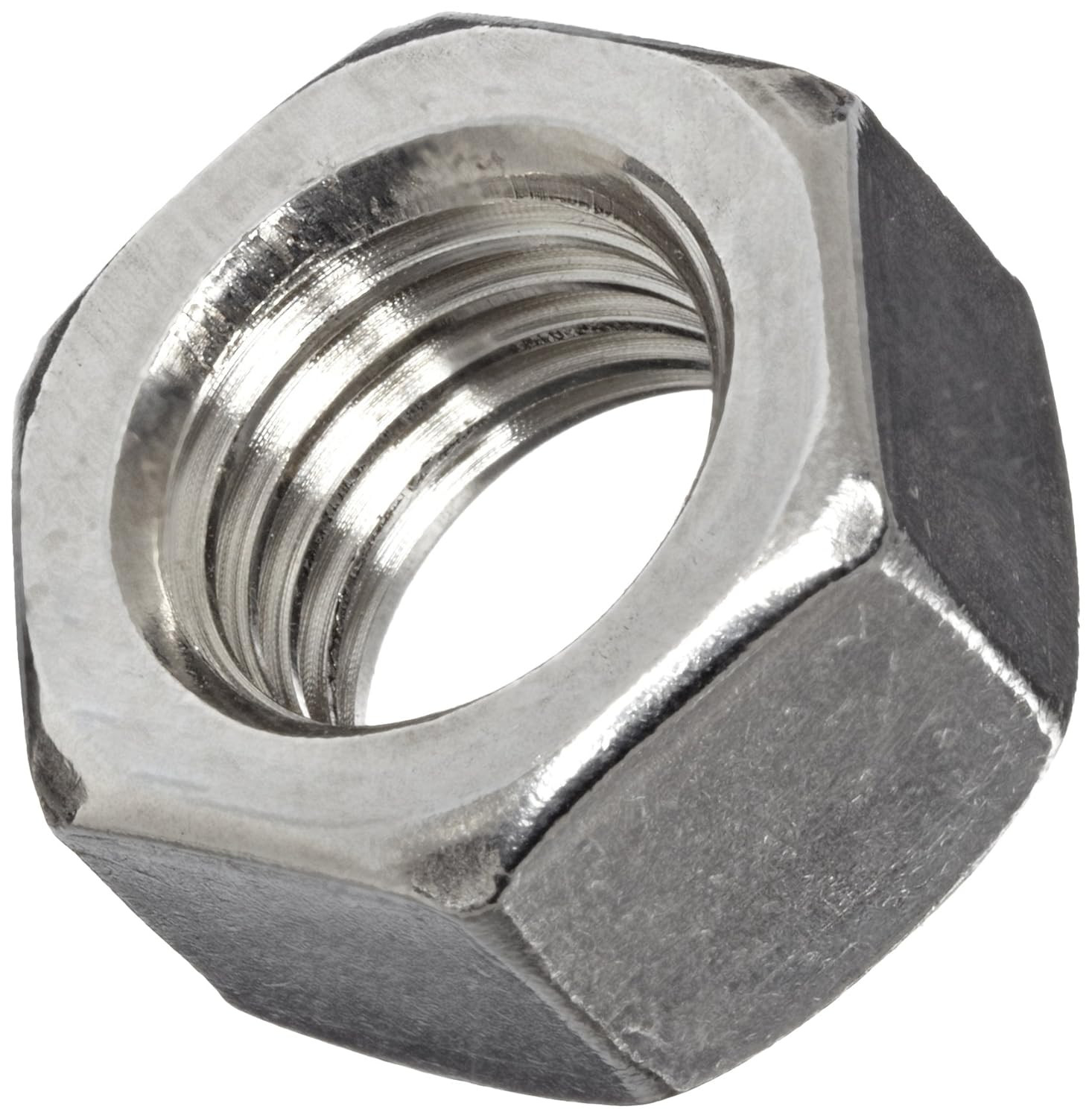 316 Stainless Steel Hex Nut, Plain Finish, ASME B18.2.2, 5/8″-11 Thread Size