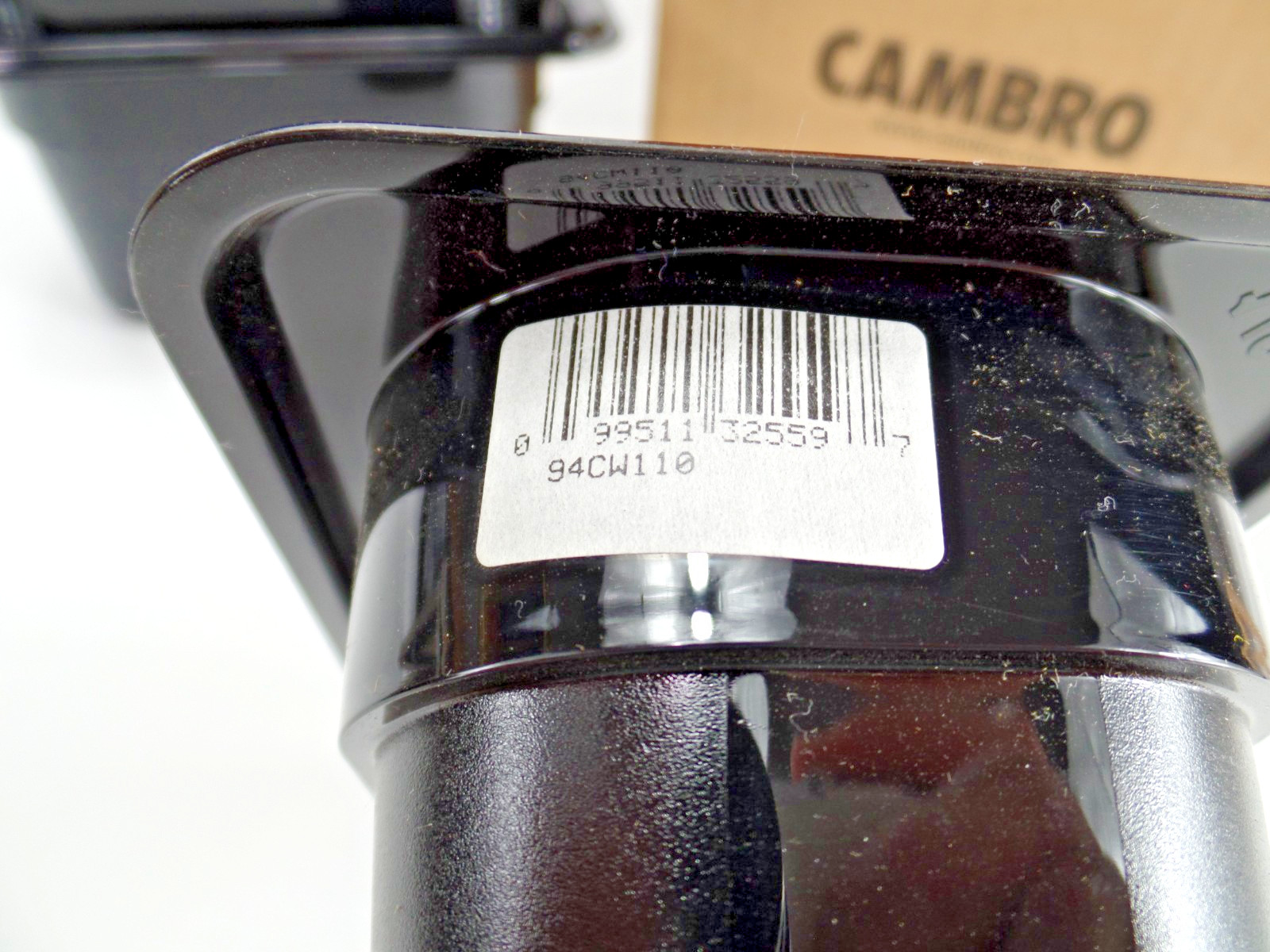 Cambro Camwear 94CW110 Food Pan 1/9 4″ Deep Black New 6 In Case