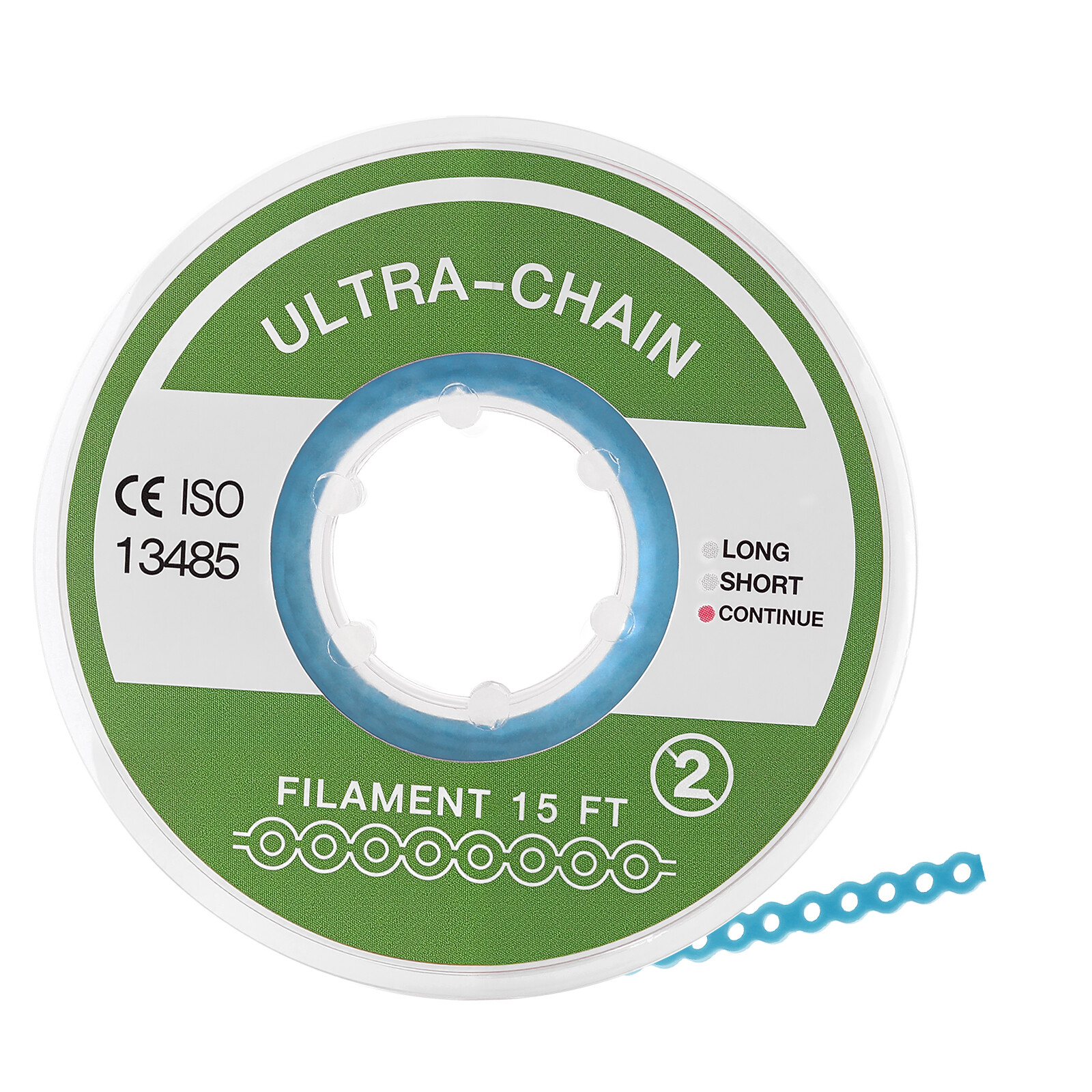 Dental Orthodontic Elastic Continue Power Chain 15ft/roll For Wire Brace