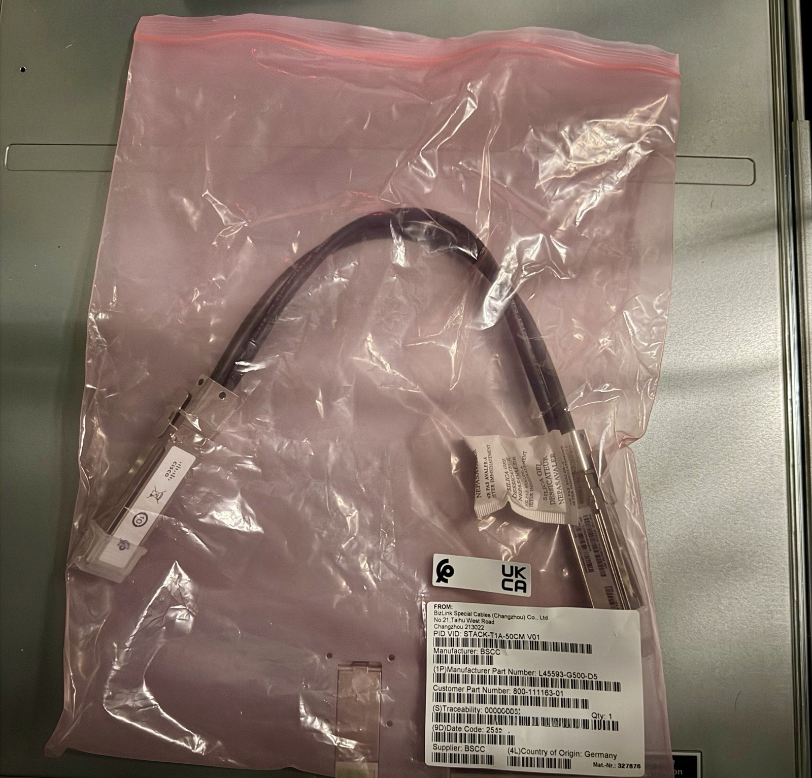 Cisco STACK-T1A-50CM Stacking Cable for C9350 switch