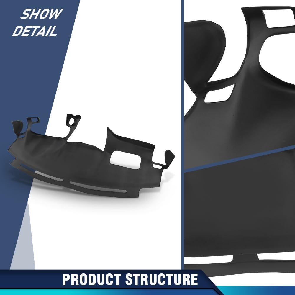 TPE Dash Bezel Cover for RX330 RX350 RX400h 2004-2009 Black Dustproof Waterproof