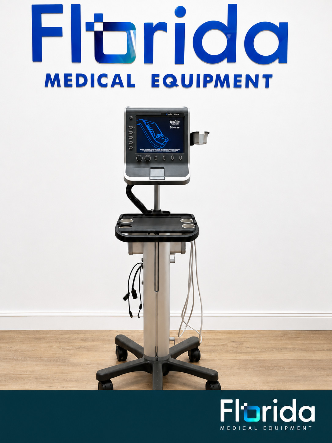 2014 SONOSITE S-NERVE PORTABLE ULTRASOUND MACHINE REF P09417-66 WITH CART **