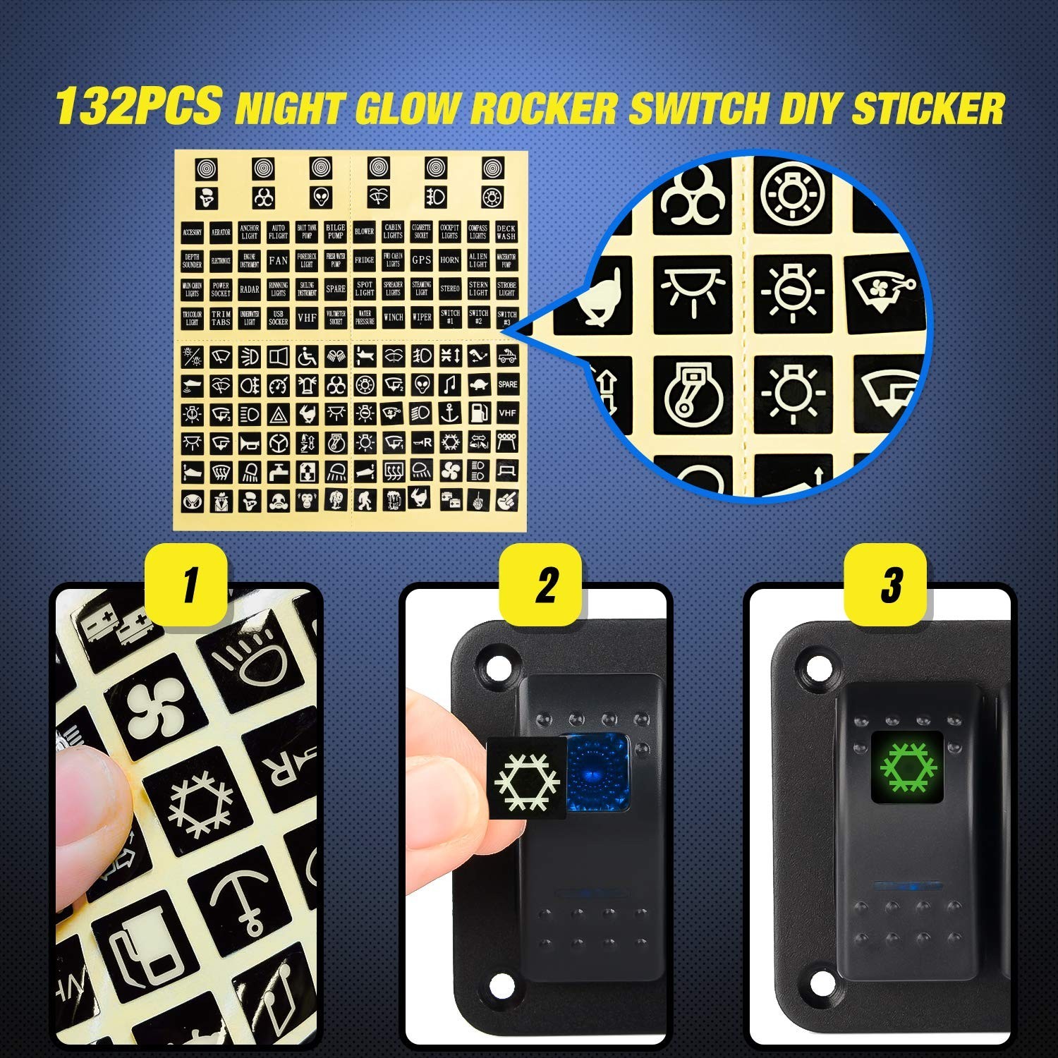 Customizable Pre-Wired 5 Gang Rocker Switch Panel for Automotive & Marine Use