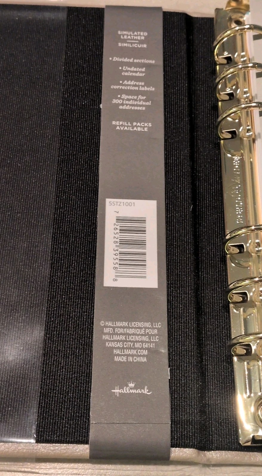 Hallmark Refillable Address Book Cream Color 5STZ1001 Undated Calendar
