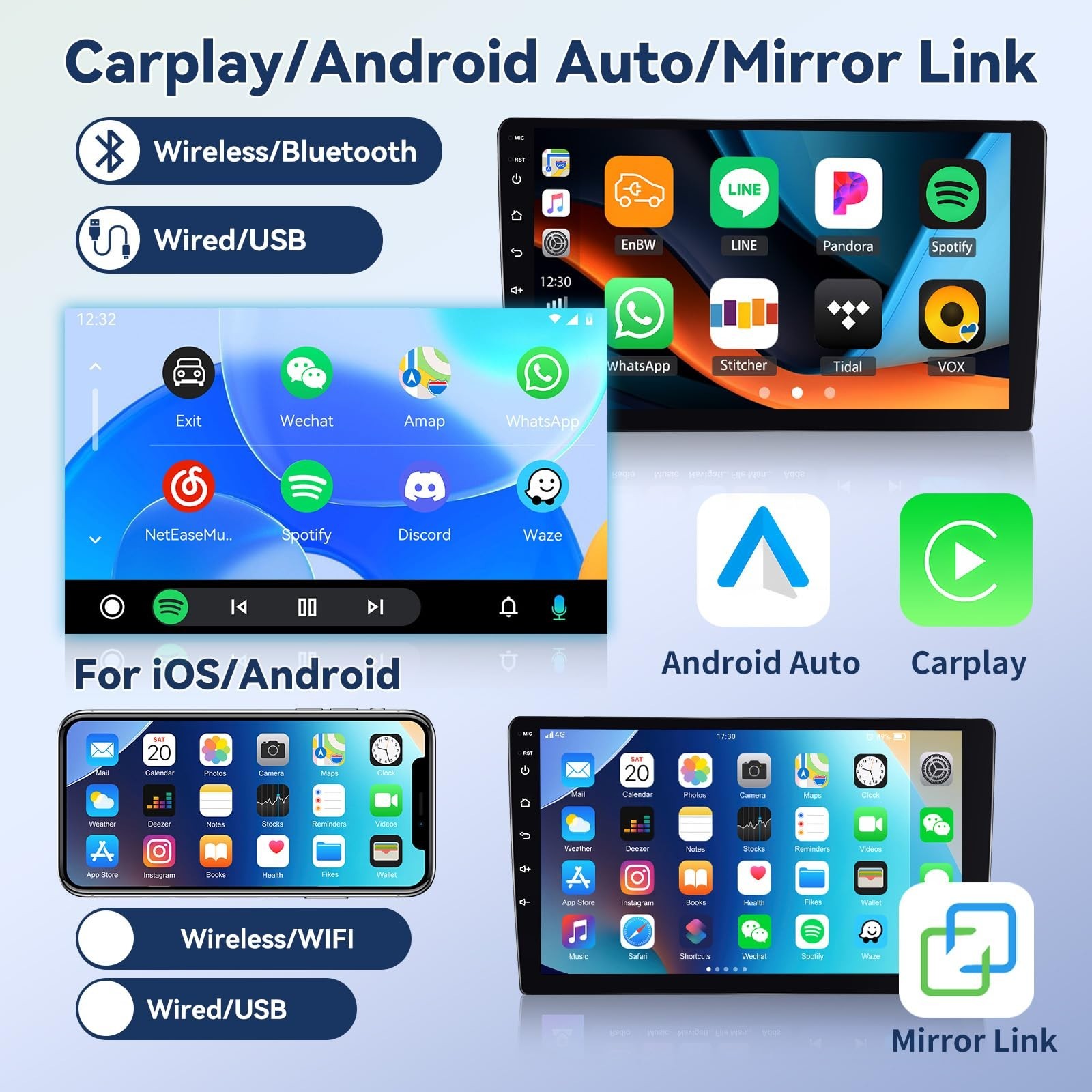 [4+128GB] Android 15 Car Radio Stereo for Mazda BT-50 2011-2020 with Wireless…