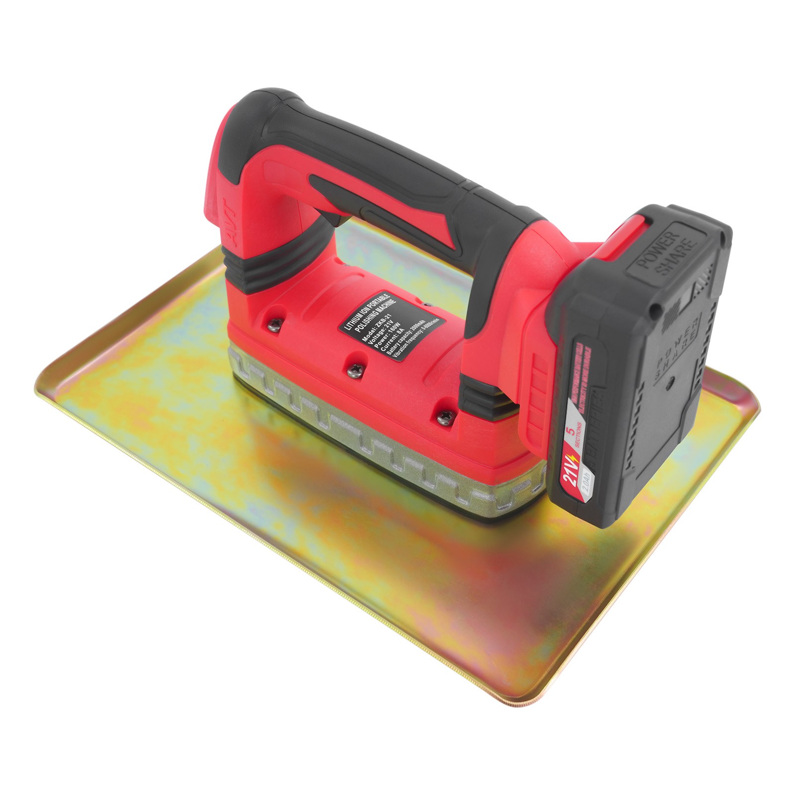 Cordless Concrete Flat Plate Vibrator – Lightweight & Efficient Troweling Tool.